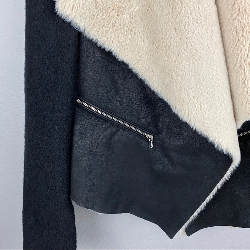 Zara • Black Soft Moto Cardigan Jacket - Picture 4 of 7